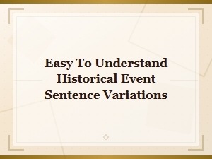 Simple Historical Event Sentences Made Easy to Understand